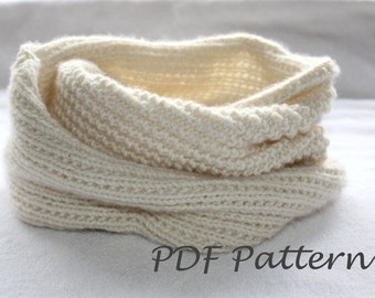 Easy Knitting PATTERN- Snood Knitting.  Infinity scarf Pattern PDF