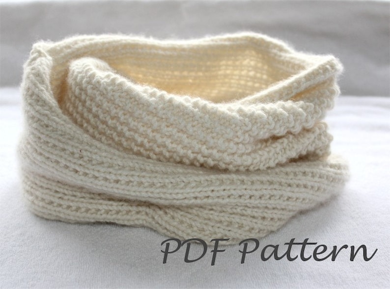 Easy Knitting PATTERN Snood Knitting. Infinity scarf Pattern PDF image 1