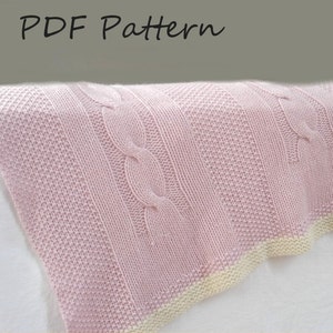 KNITTING PATTERN- Classic Baby Blanket, download knitting pattern