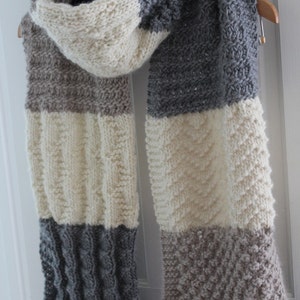 KNITTING PATTERN Super Size Sampler Scarf PDF knitting pattern image 3