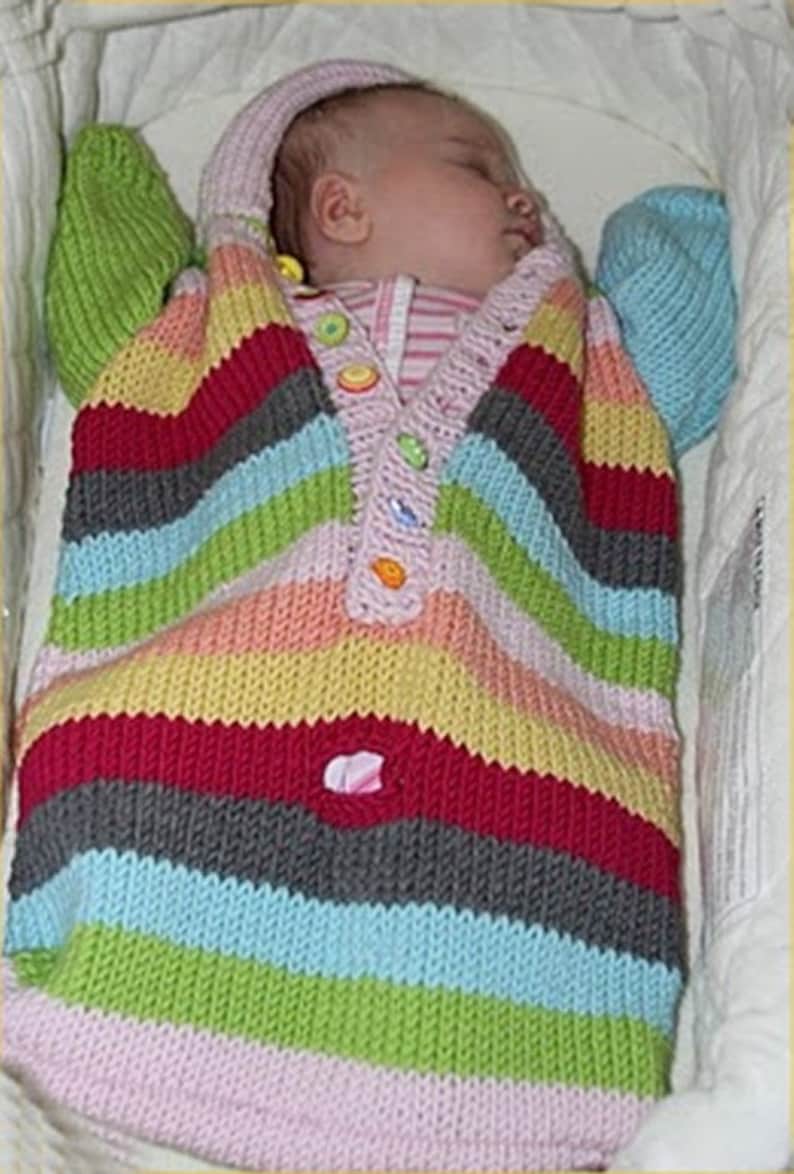 Knitting PATTERN Baby Bunting knitting pattern PDF
