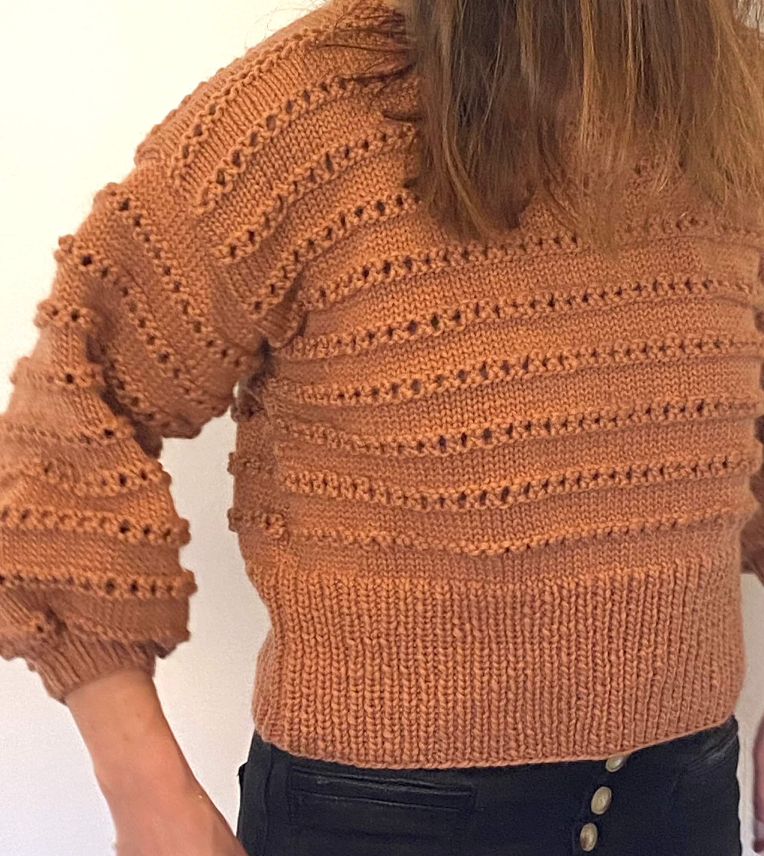 KNITTING PATTERN Cropped Balloon Sleeve Sweater. Knitting Etsy