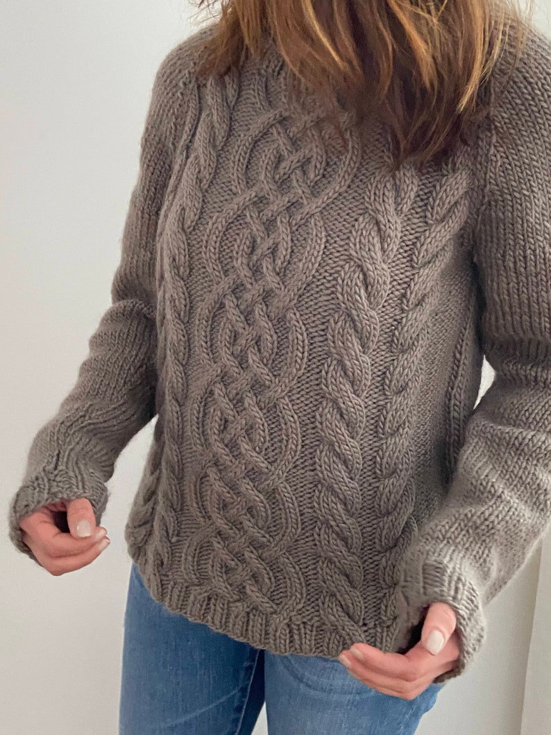 KNITTING PATTERN the Weekend Pullover. Knitting Pattern Cable | Etsy