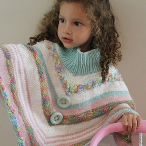 KNITTING PATTERN- Fun Toddler Poncho pdf file