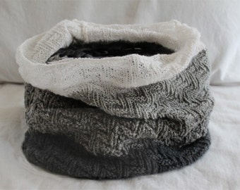 KNITTING PATTERN- Textured Infinity Scarf PDF.  Snood. Cowl