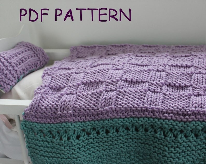 KNITTING PATTERN Baby Doll Blanket and Pillow Set. Baby Doll Etsy