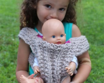 KNITTING PATTERN- Baby Doll Carrier knitting pattern PDF