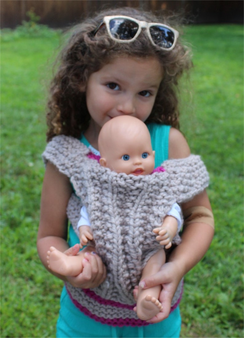 KNITTING PATTERN Baby Doll Carrier knitting pattern PDF image 1