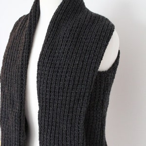 Knitting PATTERN- Chunky Wide Collar Vest PDF knitting pattern