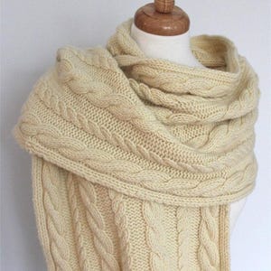 Cabled Shawl Knitting Pattern: Chunky Wrap (PDF Pattern)