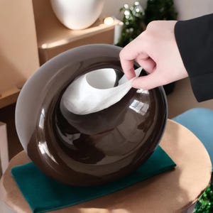 Modern Oval Ceramic Tissue Box: Japandi Nordic Home Decor