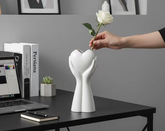 Nordic Ceramic Vase | Modern Minimal Art | Living Room Table Decor
