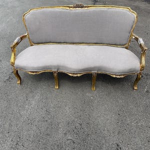 1930s French Water Gilt Settee