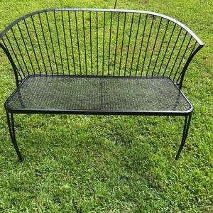 Wrought Iron Woodard Bench