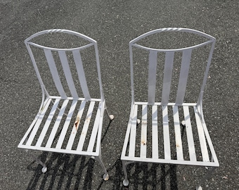 Beautiful Pair Of Wrought Iron MCM Chairs ***
