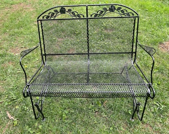 Beautiful Woodard Wrought Iron Glider