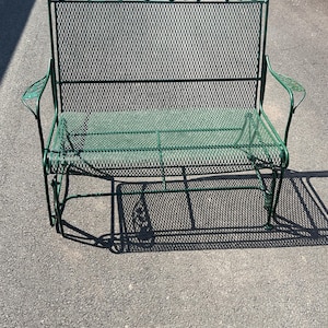 Wrought Iron Woodard Glider: Outdoor Patio Furniture