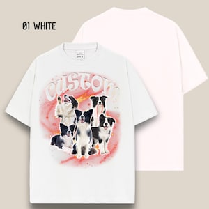 Pet Photo + Name Custom Dog Portrait Personalized Shirt Custom T Shirts Cat Shirt 90&#39;s Tee Custom Comfort Colors Vintage Bootleg Pet Shirt