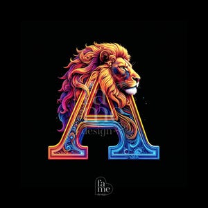 Leo Alphabet &quot;A&quot; Letter Zodiac Digital Art - Personalized Zodiac Signs with Letters