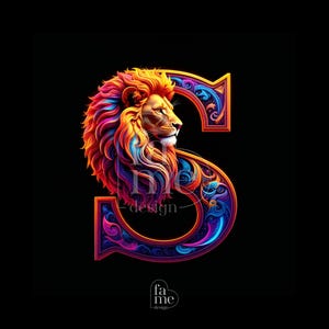Leo Alphabet &quot;S&quot; Letter Zodiac Digital Art - Personalized Zodiac Signs with Letters