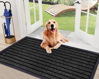 Non-Slip Rubber Door Mat: Heavy Duty PVC Backing (40x60 cm)