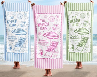 Personalized Bachelorette Towels, Bridesmaids Towel, Last Toast Beach Towels, Bachelorette Party Gifts, Bach Club Towel, Girls Trip Towel