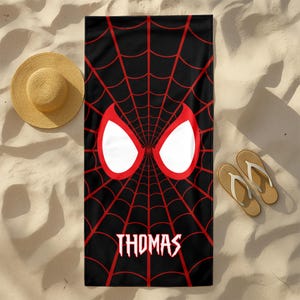 Personalized Spiderman Beach Towels, Spider Superhero Beach Towel for Kids, Spidey and His Amazing Friends Summer Pool Towel, Marvel Gifts image 6