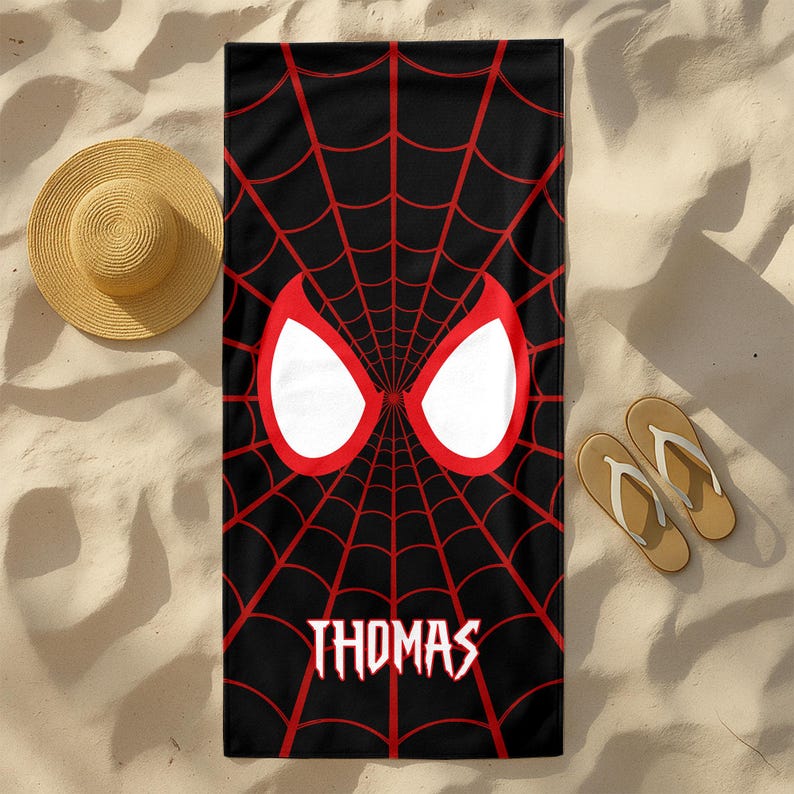 Personalized Spiderman Beach Towels, Spider Superhero Beach Towel for Kids, Spidey and His Amazing Friends Summer Pool Towel, Marvel Gifts image 6