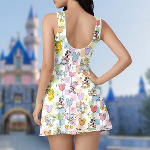 Mickey and Friends Balloon Signatures Tennis Dress Skirt, Mickey Mouse Sketch Tennis Dress, DN Tennis Skort, Magic Kingdom Outfits image 6