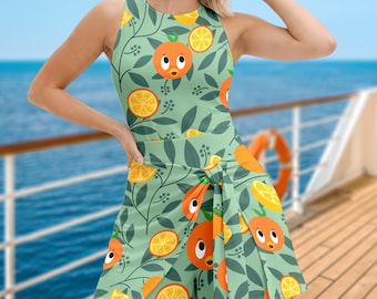 Orange Bird Tennis Dress Skirt, Orange Bird Dress Skirt, DN Epcot Tennis Dress Skirt, Orange Bird Tennis Skort, DN Trip Dress