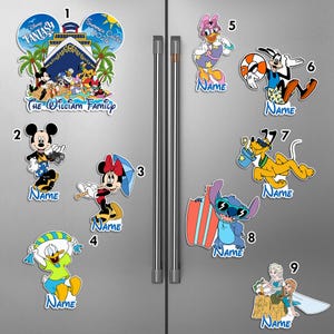 Custom Mickey & Friends DN Summer Cruise Magnets, DN Family Cruise Ship Stateroom Door, Mickey Mouse Wish Fantasy Magic 2025 Magnet image 3