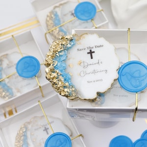 Baptism Party Magnet Favors, Handmade Epoxy Magnet With Dried Flowers, Baptism Gift For Girl Boy,Christening Favors,Mi Bautizo,Baptism Favor
