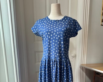 Liz Claiborne Vintage Drop Waist Dress Small Petite