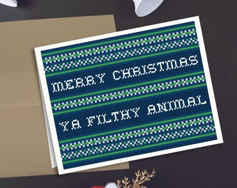 Home Alone Movie Christmas Card "Merry Christmas Ya Filthy Animal - Christmas Sweater