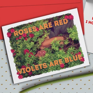 Real Housewives of New York Countess LuAnn de Lesseps Fall in the Bushes Drunk Card RHONY Greeting Card image 1