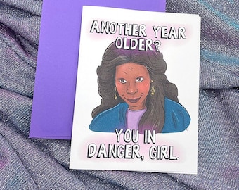 You in Danger Girl Ghost Birthday Card