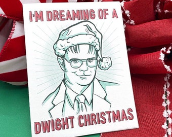 Christmas Dwight Office Greeting Card | Christmas Office Card | Pop Culture Greeting Card