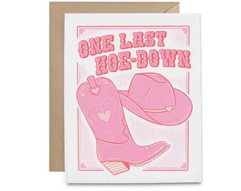 One Last Hoedown Bachelorette Party Greeting Card