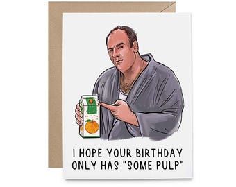 Tony Orange Juice Pulp Greeting Card