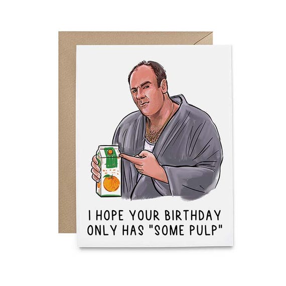 Tony Orange Juice Pulp Greeting Card