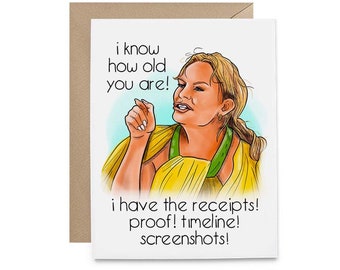 RHOSLC Heather Receipts Birthday Card | Birthday Card | Bravo Housewives Fan