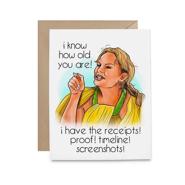 RHOSLC Heather Receipts Birthday Card | Birthday Card | Bravo Housewives Fan