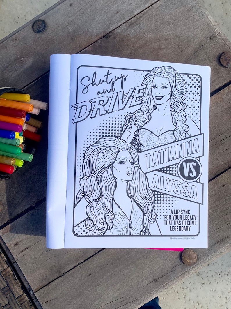 Drag Queen Adult Coloring Book Unofficial Fan Book Drag | Etsy