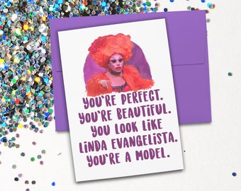 RuPaul Drag Race Aja Valentina Card- birthday, special occasion blank card
