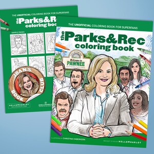 Parks and Rec Adult Coloring Book | Coloring Books | TV Fan Gift | Pop Culture Book