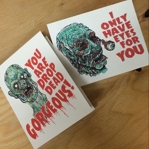 Zombie Walking Dead Greeting Card Valentine's Day, Birthday, special occasion image 2