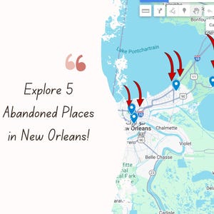 Spuk- und verlassene Orte in New Orleans – Exklusive digitale Karte (KML-Datei)