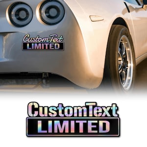 Car Emblem Edition Hologram Shadow, Custom Text Safe for Motorcycle Bike Trailer Helmet Mailbox, Graphics Truck Cars Bumper Decal Bright