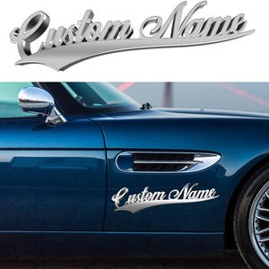 Retro Car Emblems Letters - Custom Metal Letters Emblem for Car, 3D Stickers Cool Badge Decoration Decal Accessories for Car, Truck Gift