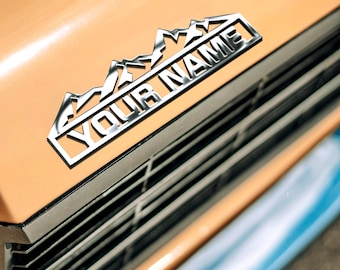 Custom Adventure Personalized 3D Car Emblems, Heavy-Duty Metal Letters with Strong Adhesive Tape